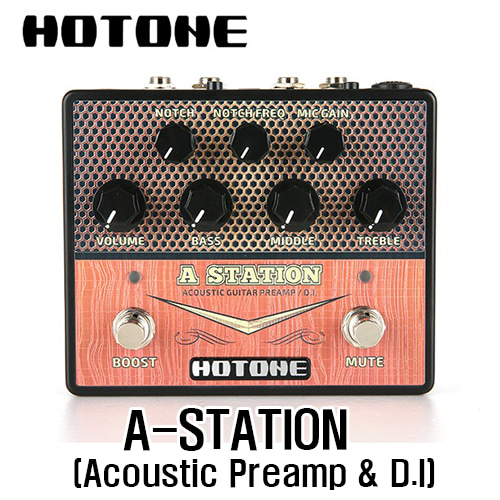 HOTONE A-Station 어쿠스틱프리앰프&amp;D.I [네이버톡톡/카톡 AMA-zing 추가인하]